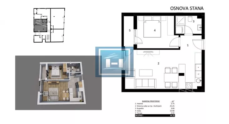 Jednoiposoban stan | 4zida