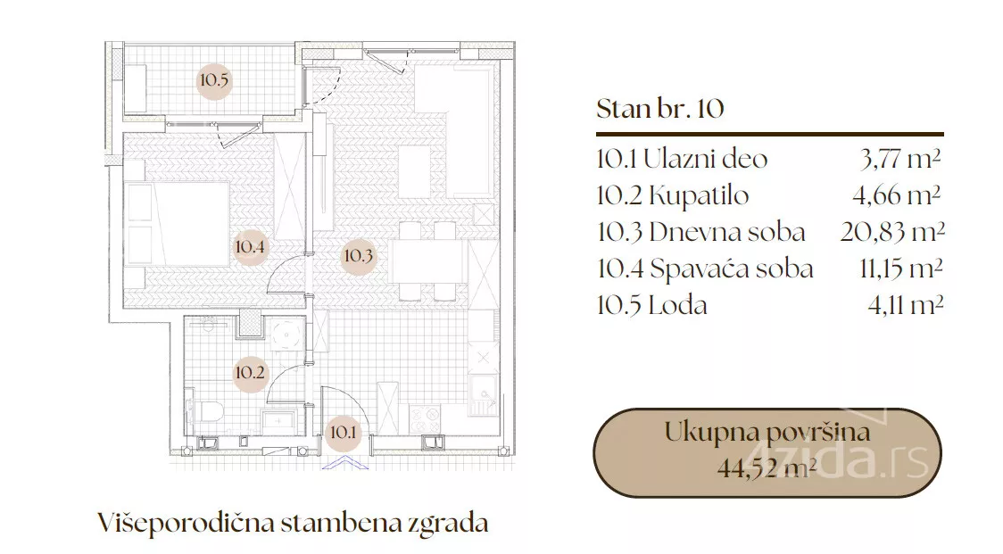 Jednosoban stan | 4zida