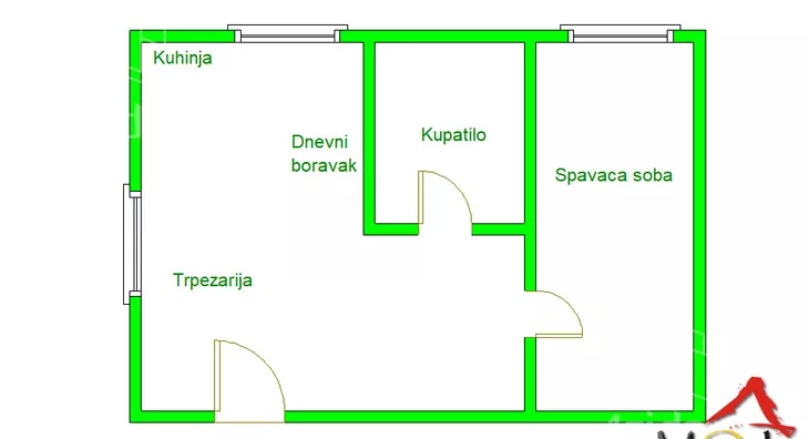 Jednoiposoban stan | 4zida