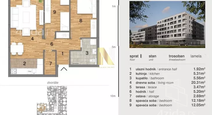 Trosoban stan | 4zida