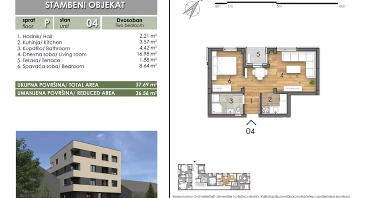 Jednoiposoban stan | 4zida