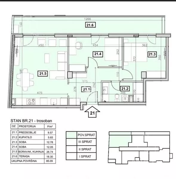 Trosoban stan | 4zida