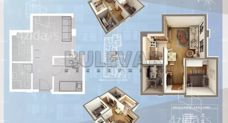 Jednoiposoban stan | 4zida