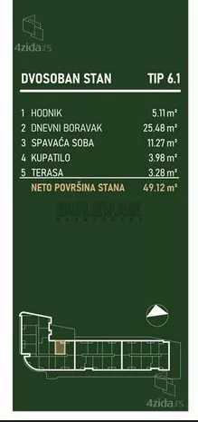 Dvosoban stan | 4zida