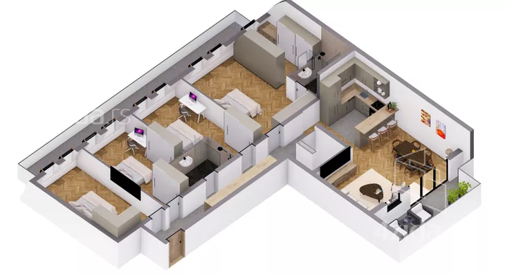 Četvoroiposoban stan | 4zida