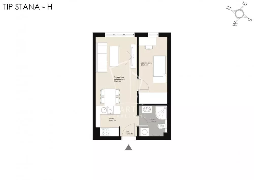 Jednoiposoban stan | 4zida