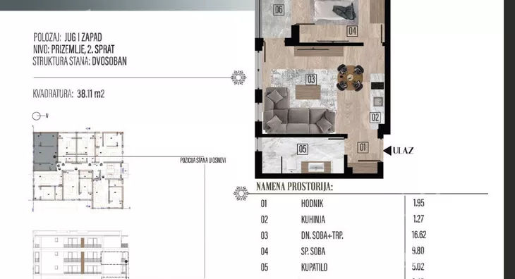 Jednosoban stan | 4zida