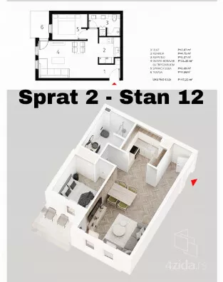 Jednoiposoban stan | 4zida