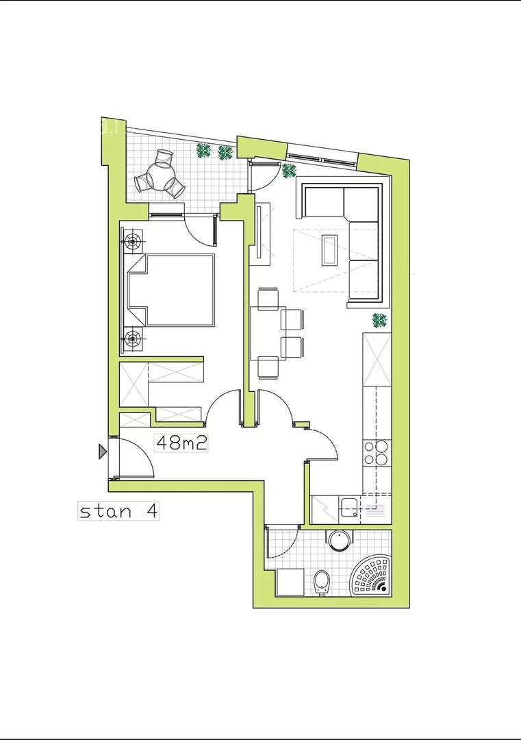 Jednosoban stan | 4zida