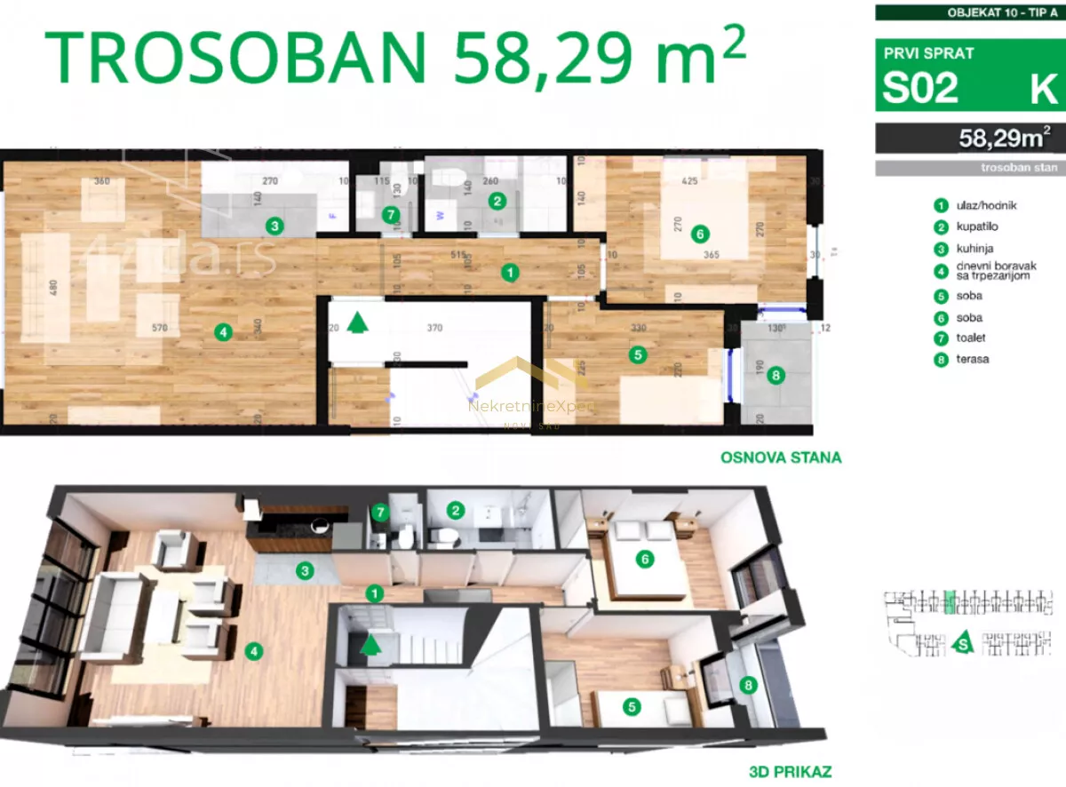 Trosoban stan | 4zida