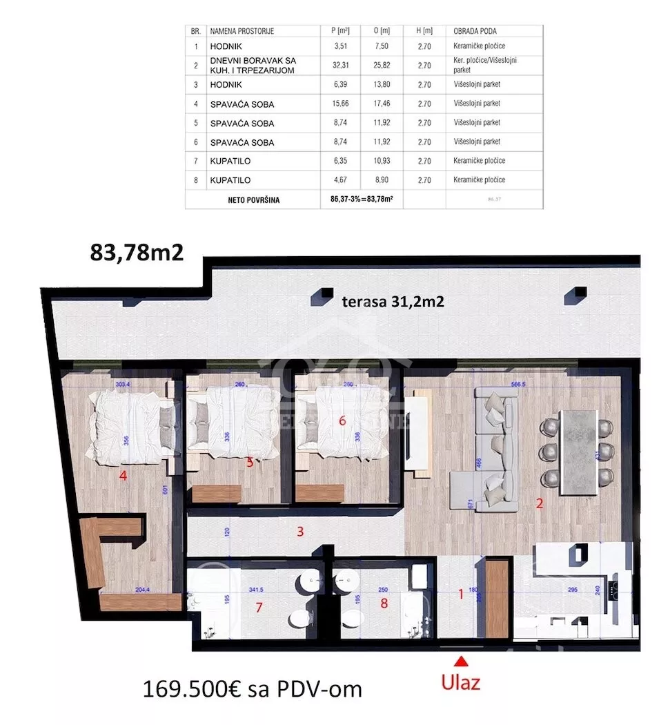 Jednoiposoban stan | 4zida