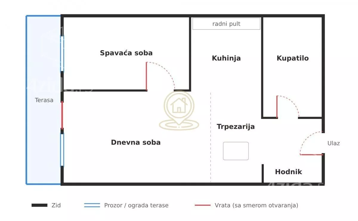Jednoiposoban stan | 4zida