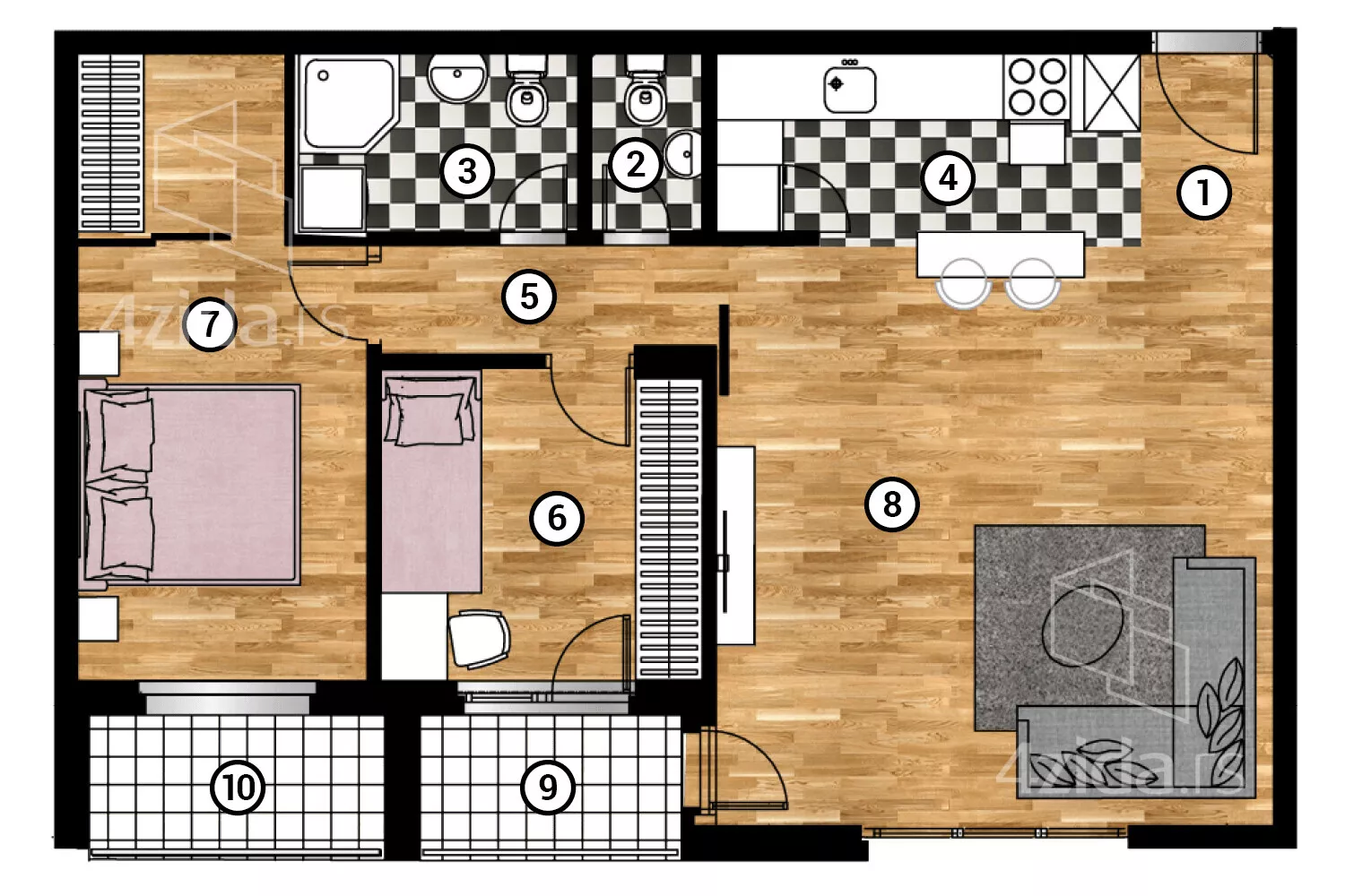 Trosoban stan | 4zida