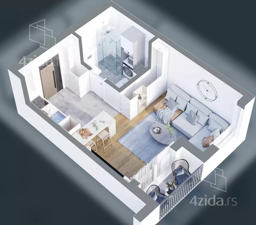 Jednosoban stan | 4zida