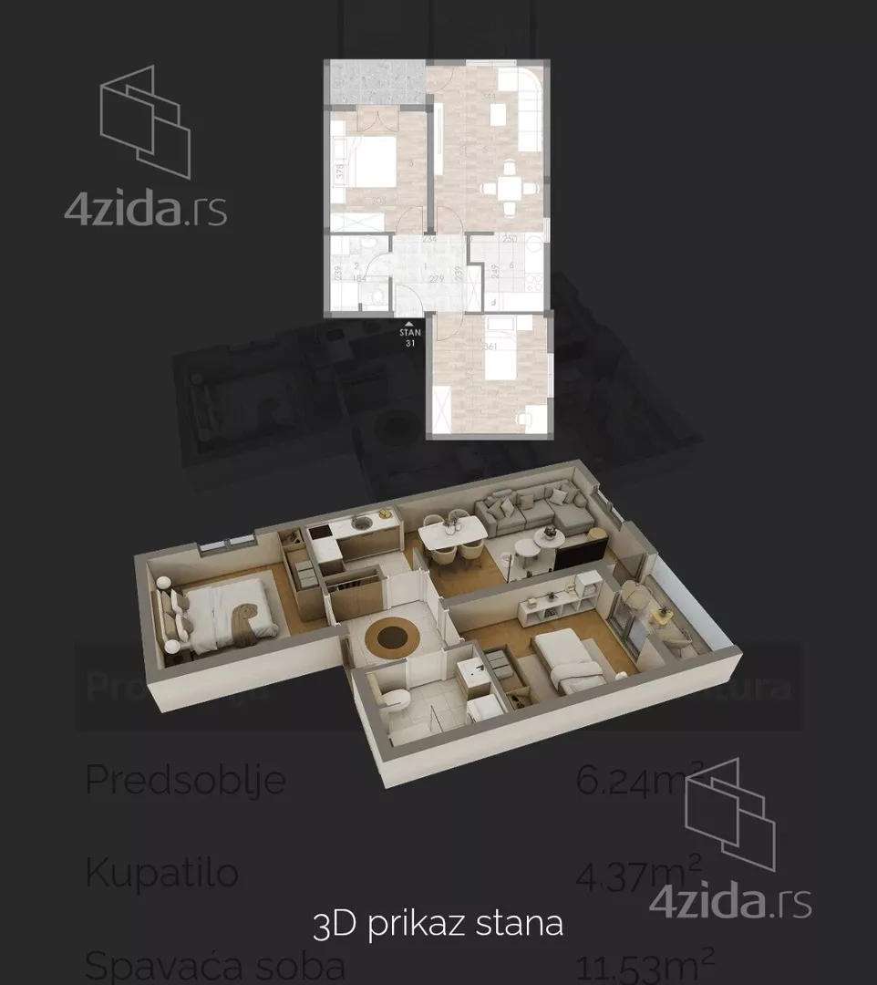 Dvosoban stan | 4zida