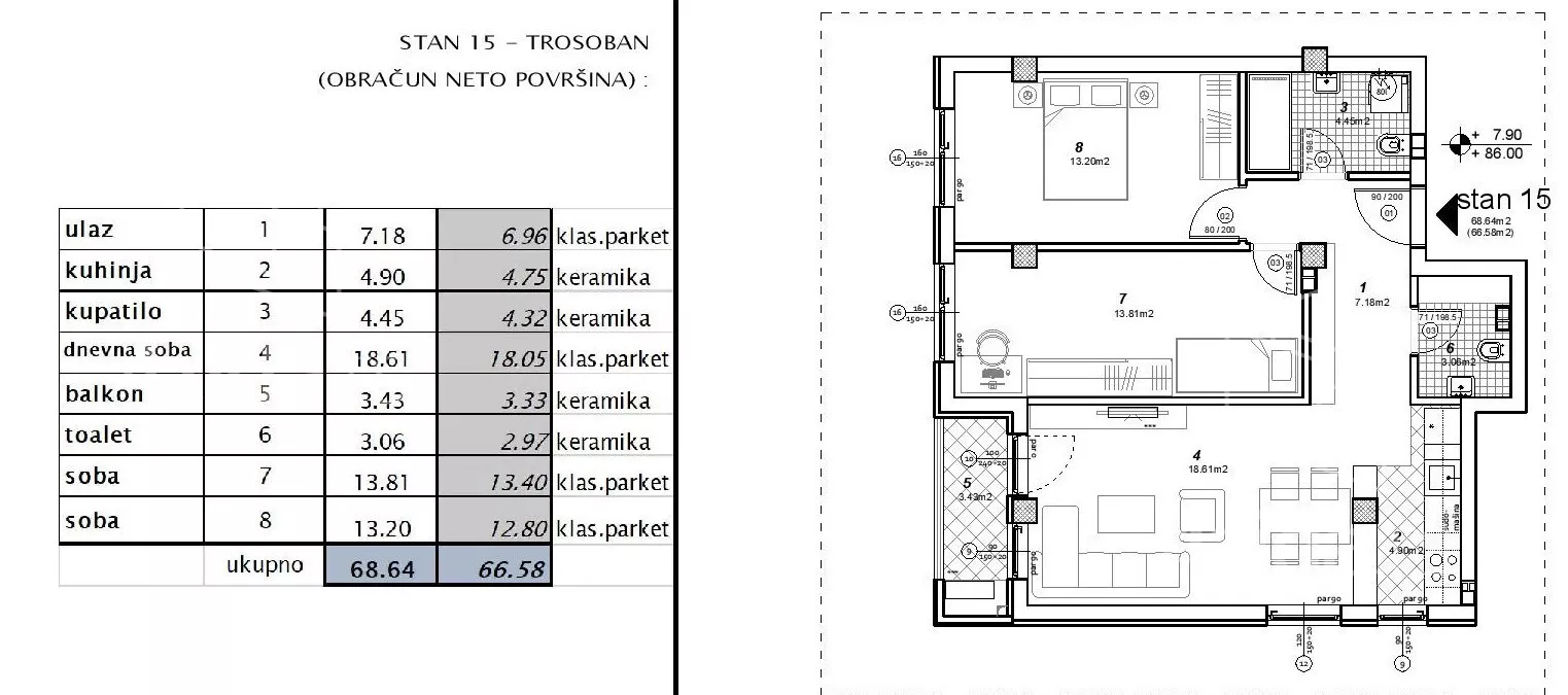 Trosoban stan | 4zida