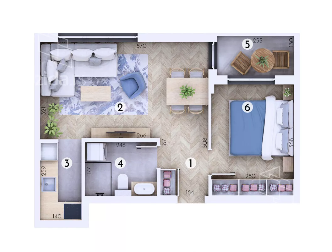 Jednoiposoban stan | 4zida