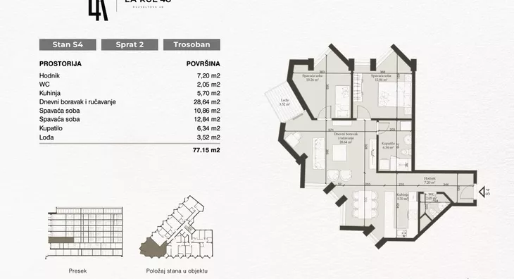 Trosoban stan | 4zida