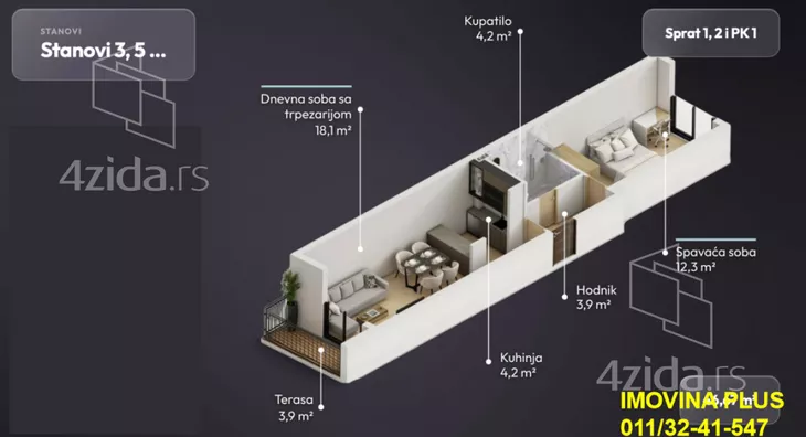 Dvosoban stan | 4zida