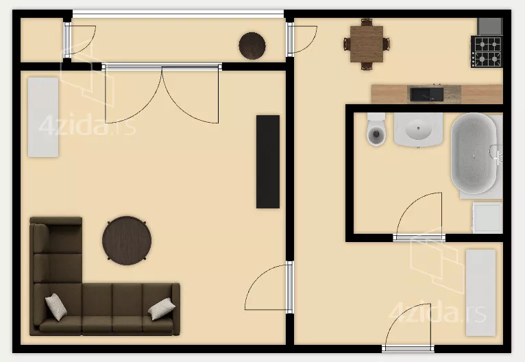 Jednosoban stan | 4zida