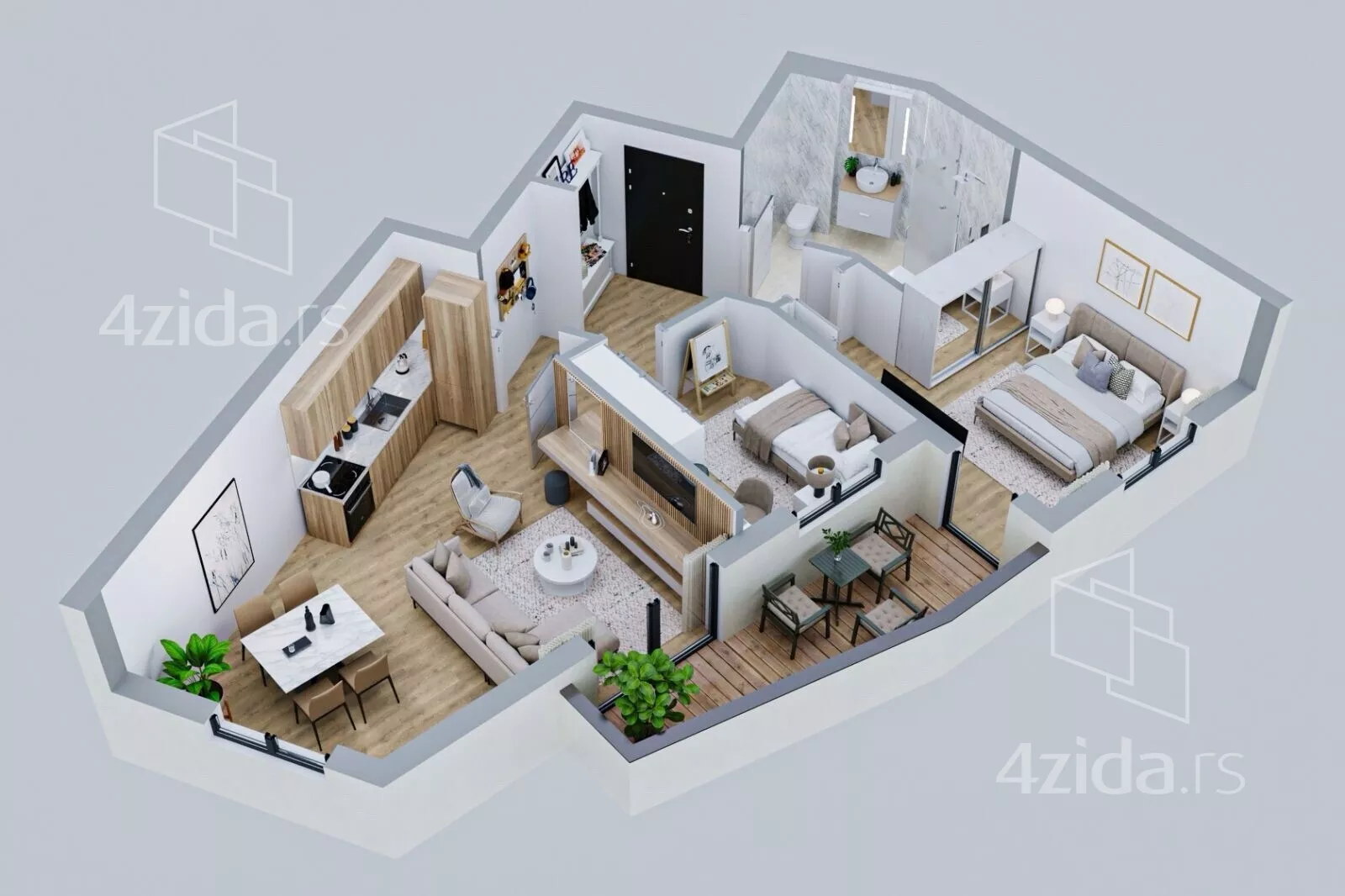 Dvoiposoban stan | 4zida