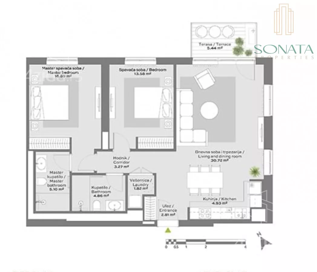 Trosoban stan | 4zida