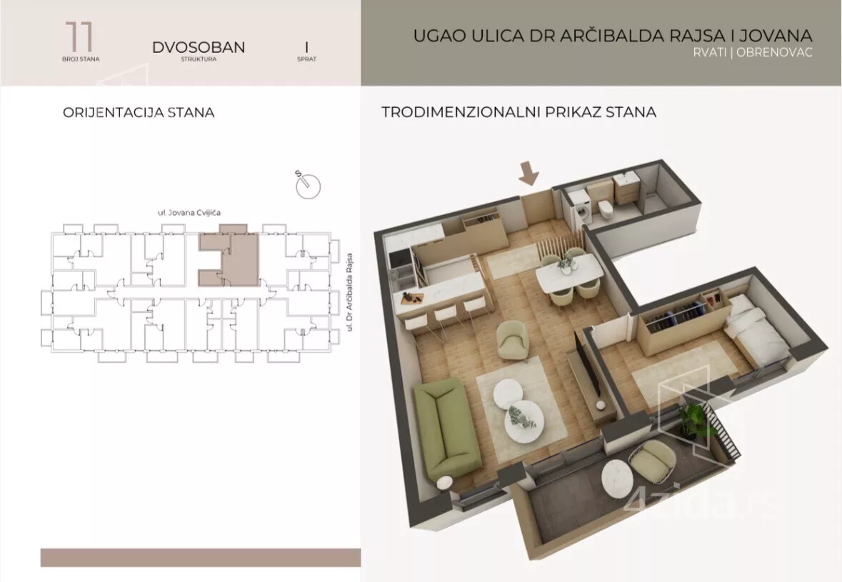 Dvosoban stan | 4zida