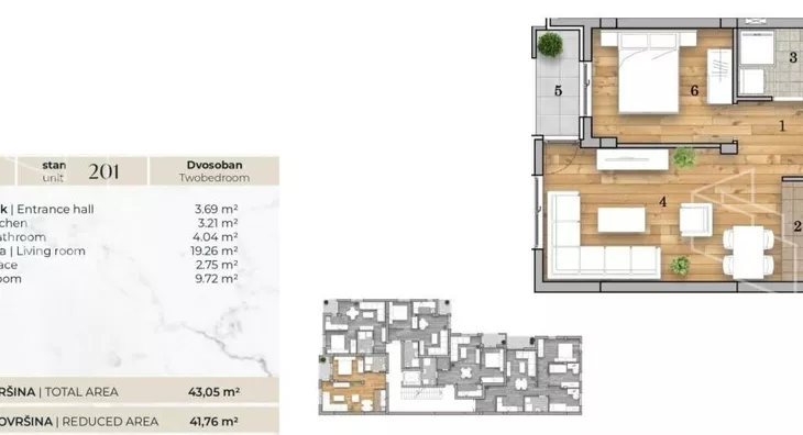 Dvosoban stan | 4zida