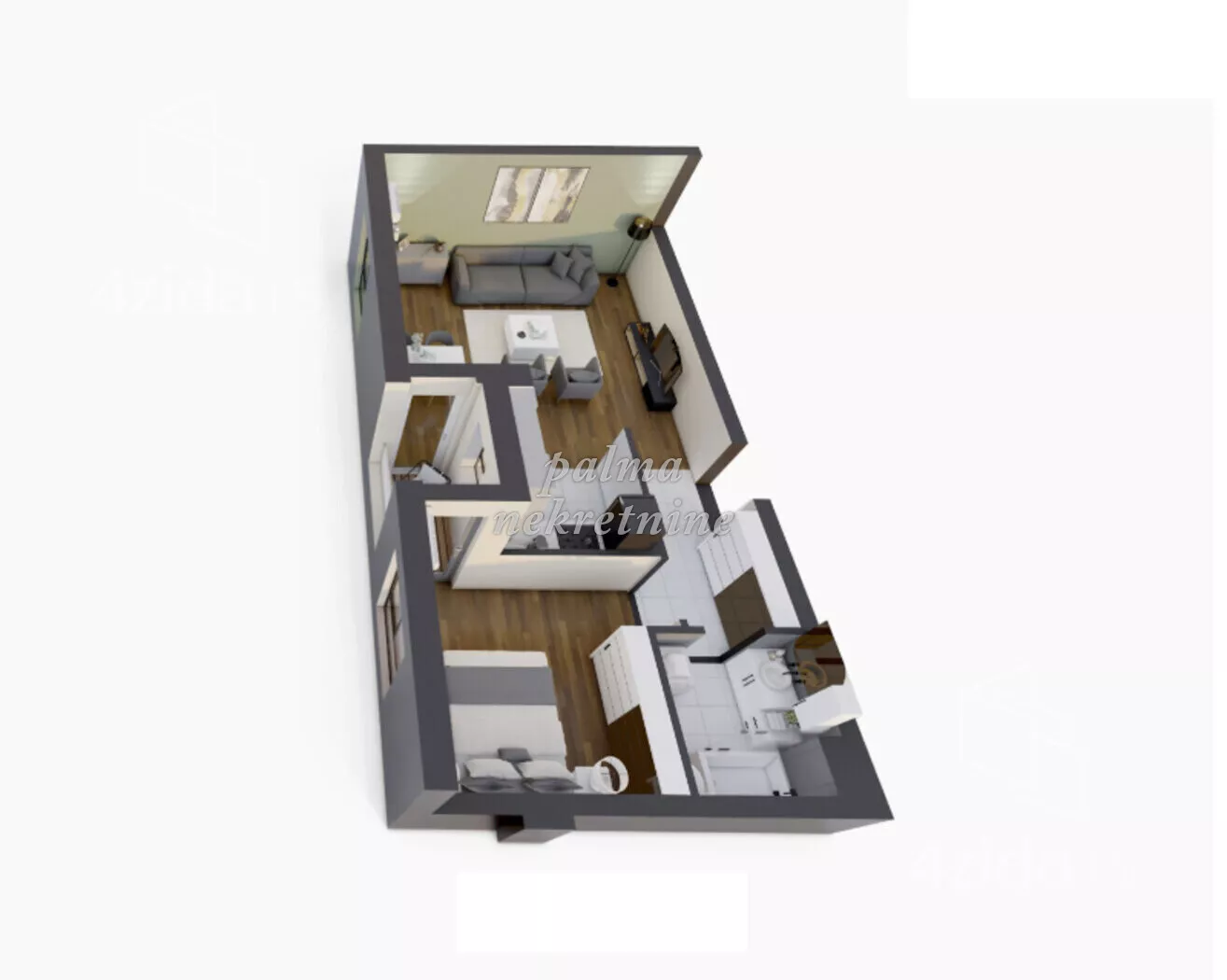 Jednoiposoban stan | 4zida