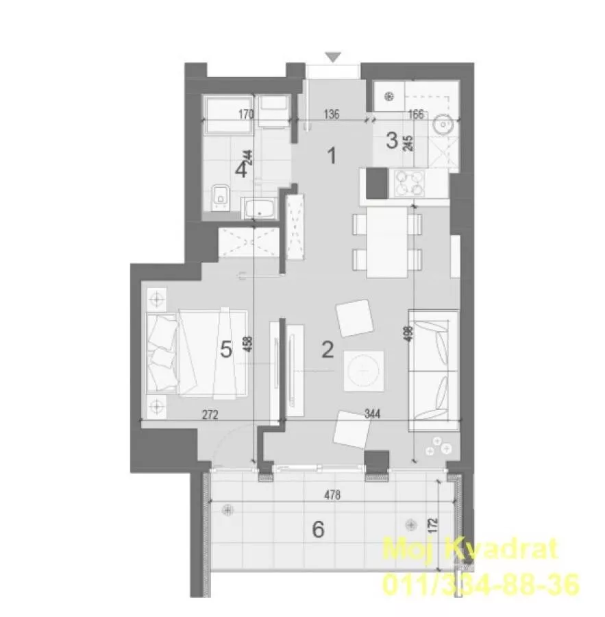 Dvosoban stan | 4zida