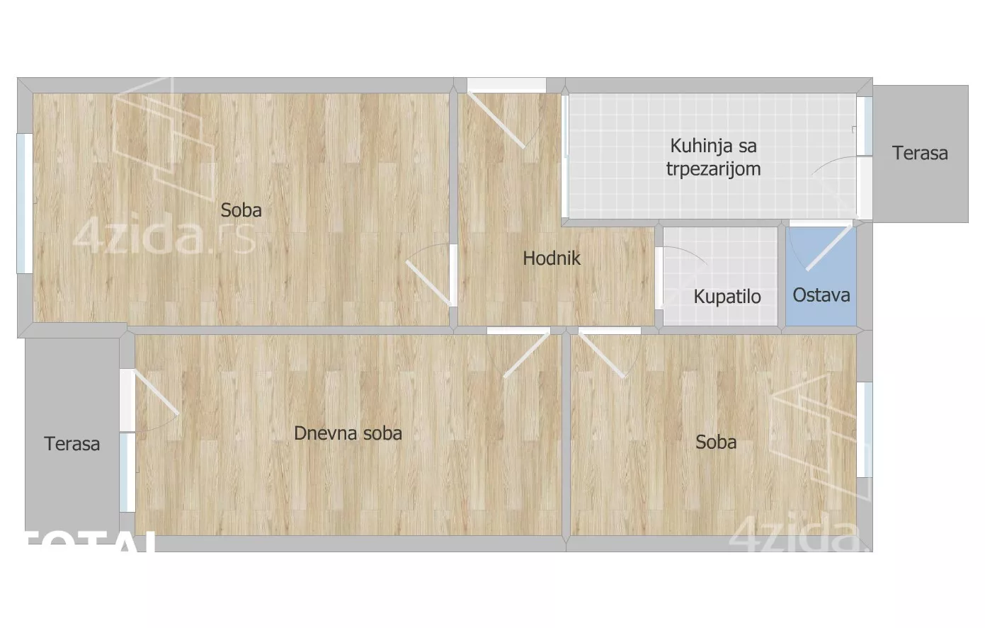 Trosoban stan | 4zida