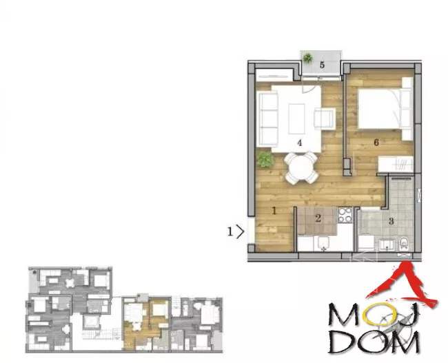 Jednoiposoban stan | 4zida