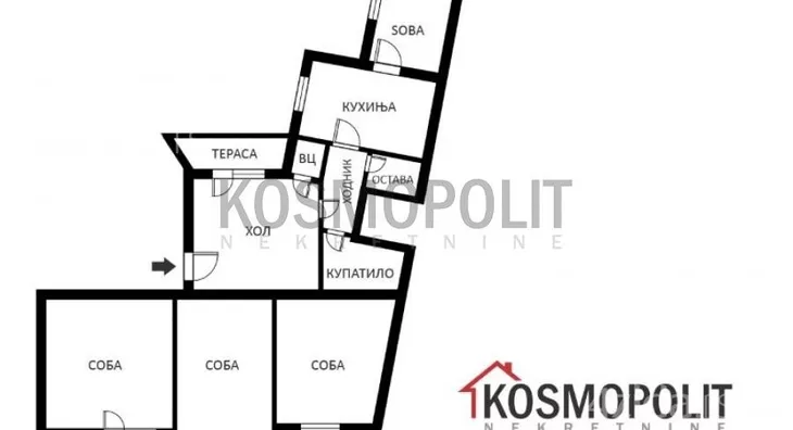 Četvoroiposoban stan | 4zida