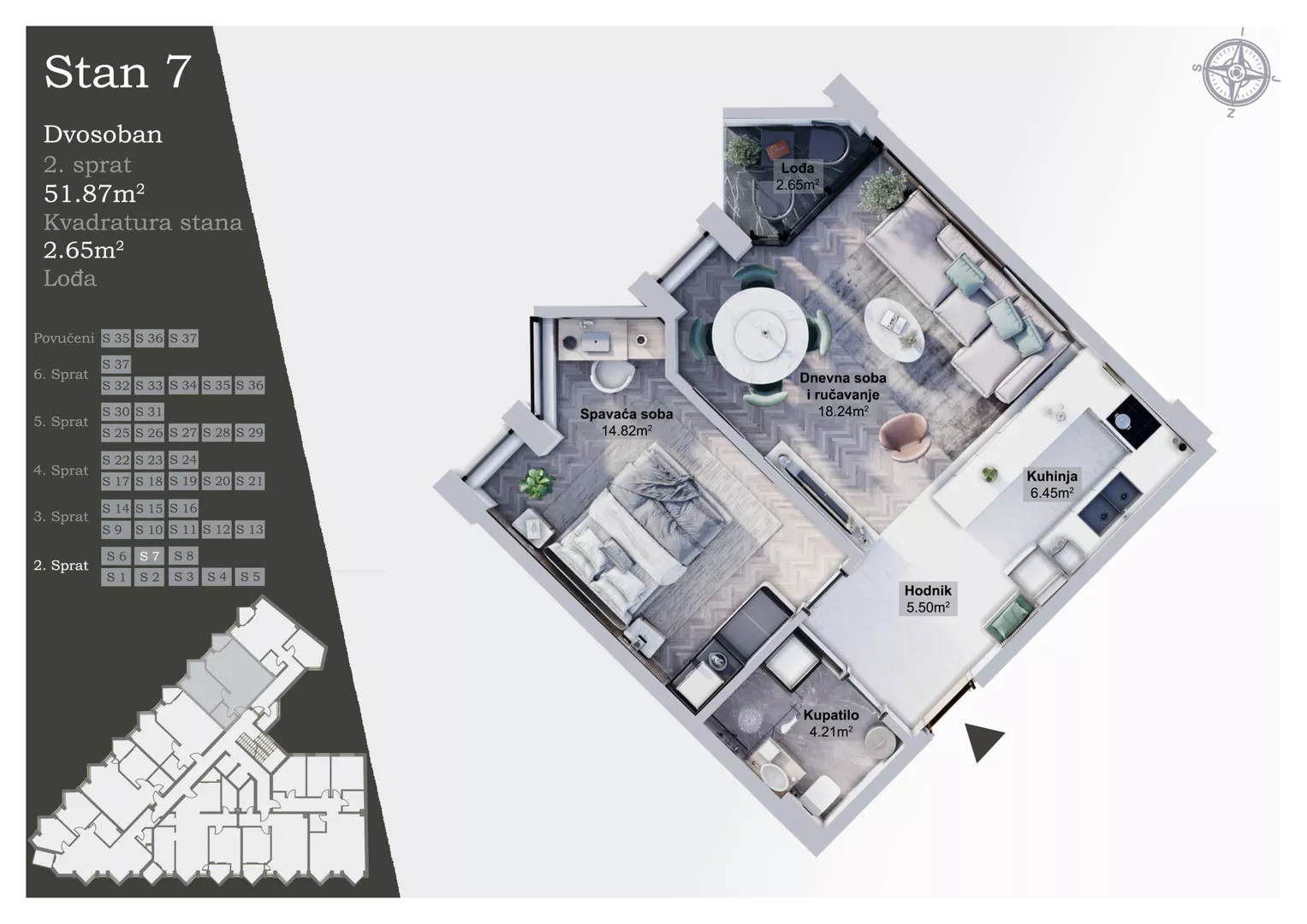 Dvosoban stan | 4zida