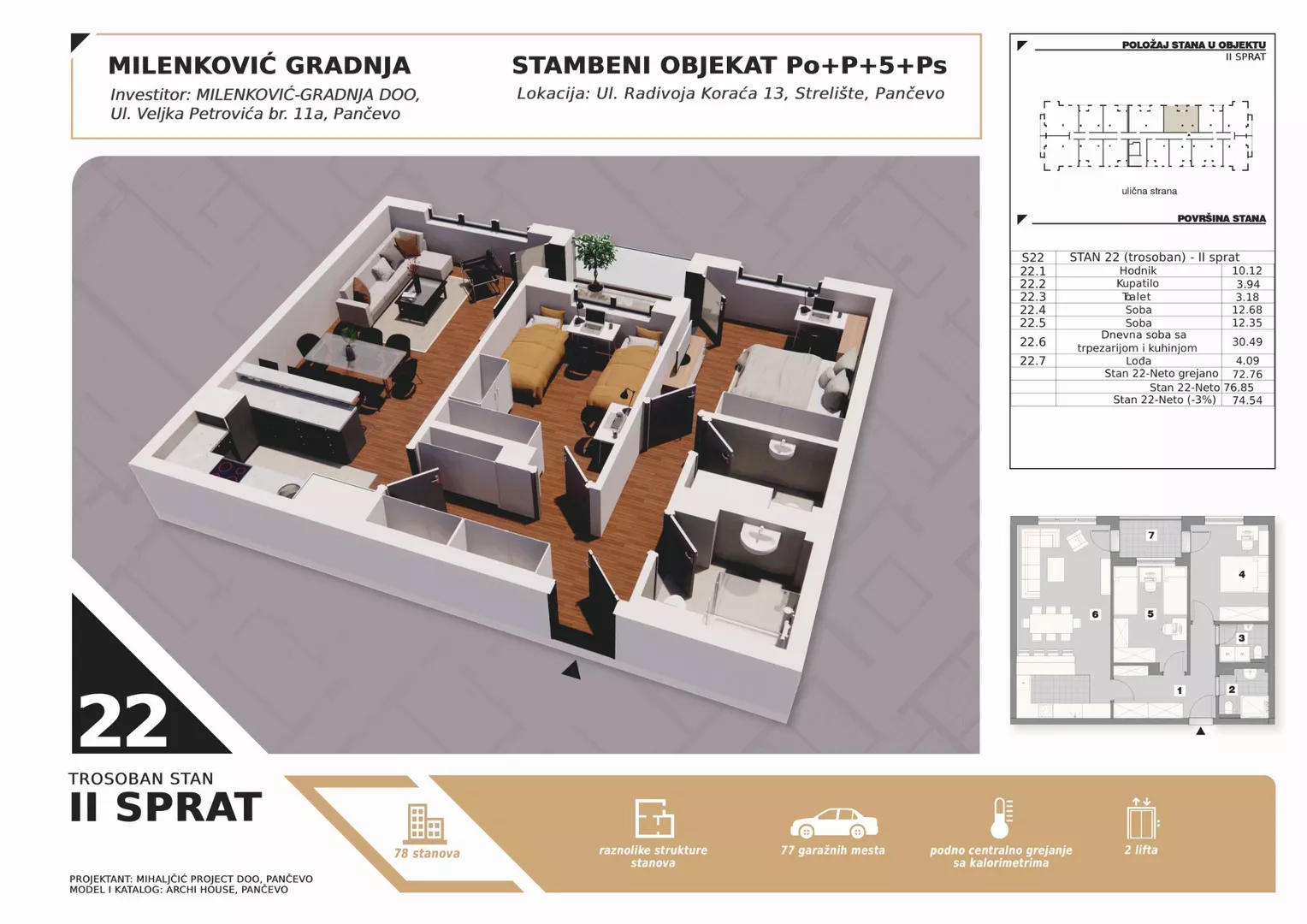 Trosoban stan | 4zida