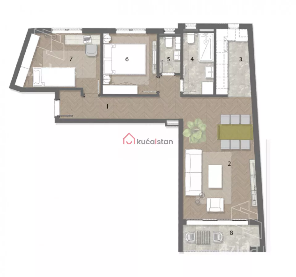 Trosoban stan | 4zida