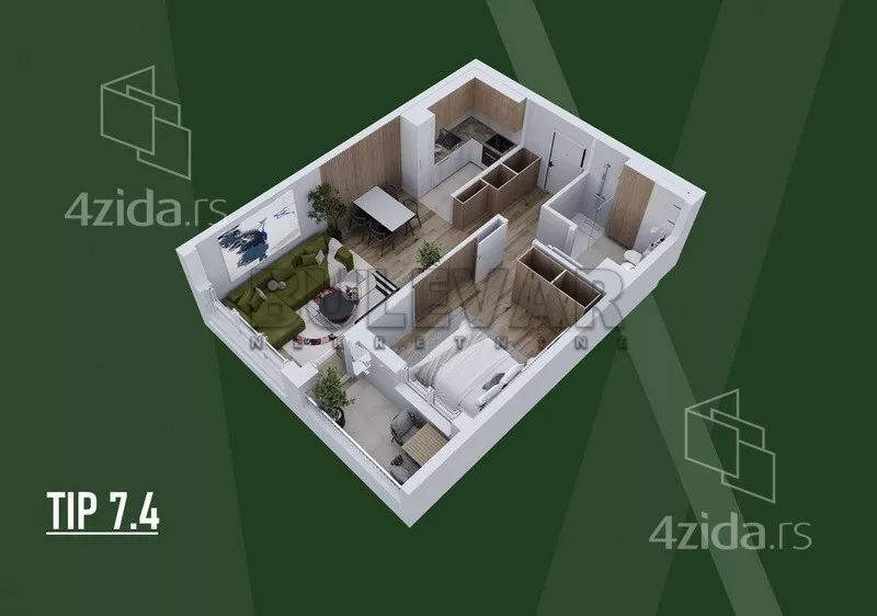 Dvosoban stan | 4zida