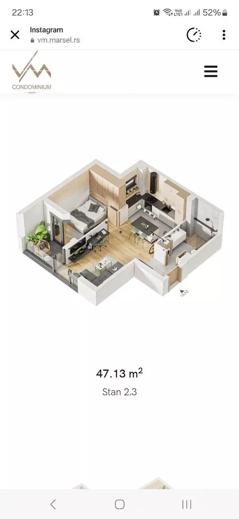 Jednoiposoban stan | 4zida