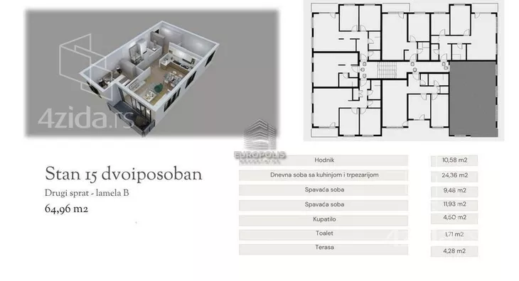 Trosoban stan | 4zida