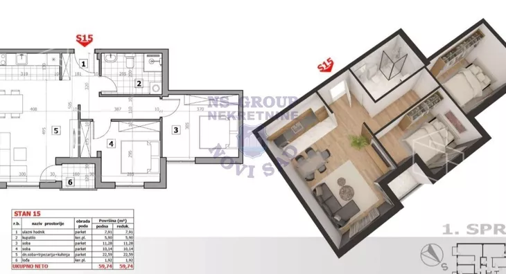 Trosoban stan | 4zida