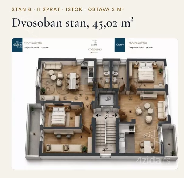 Dvosoban stan | 4zida