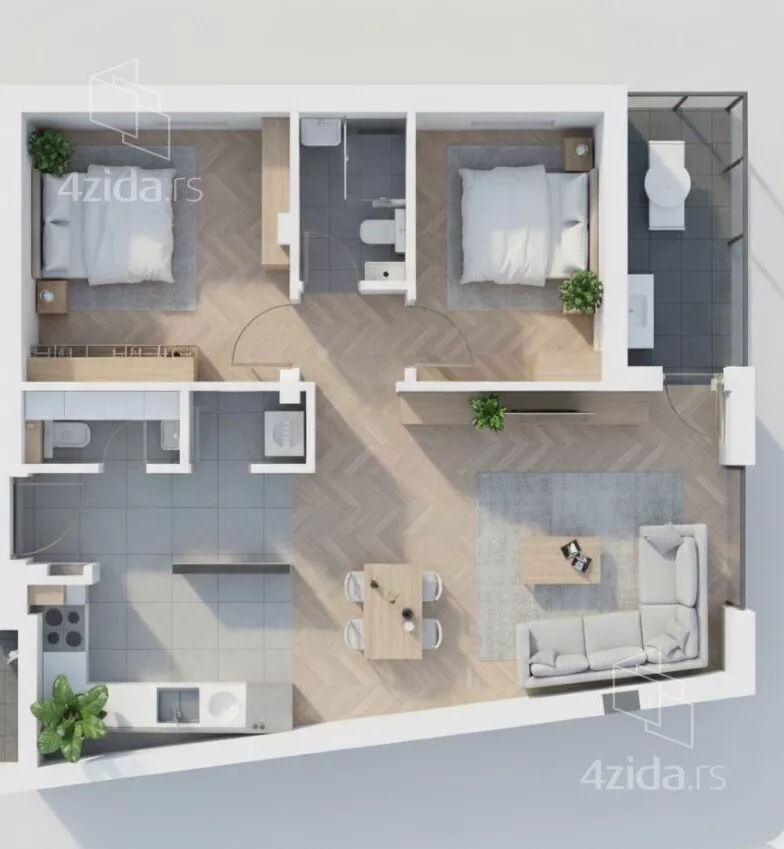 Trosoban stan | 4zida