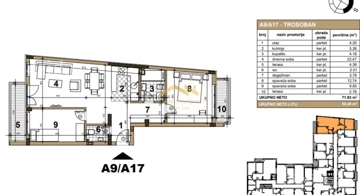 Trosoban stan | 4zida