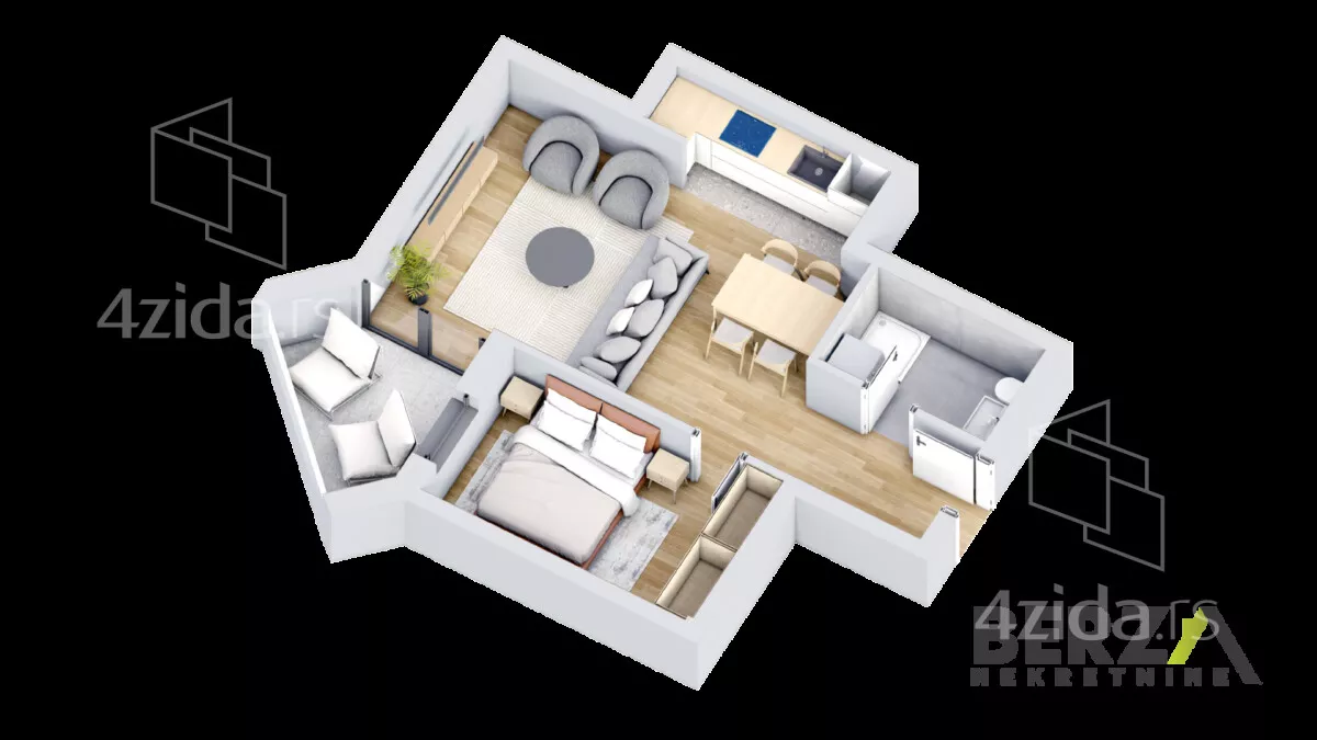 Dvosoban stan | 4zida