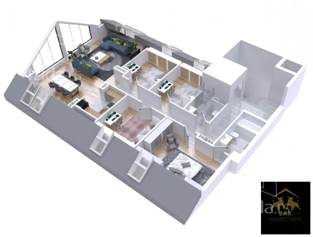 Petosoban stan | 4zida