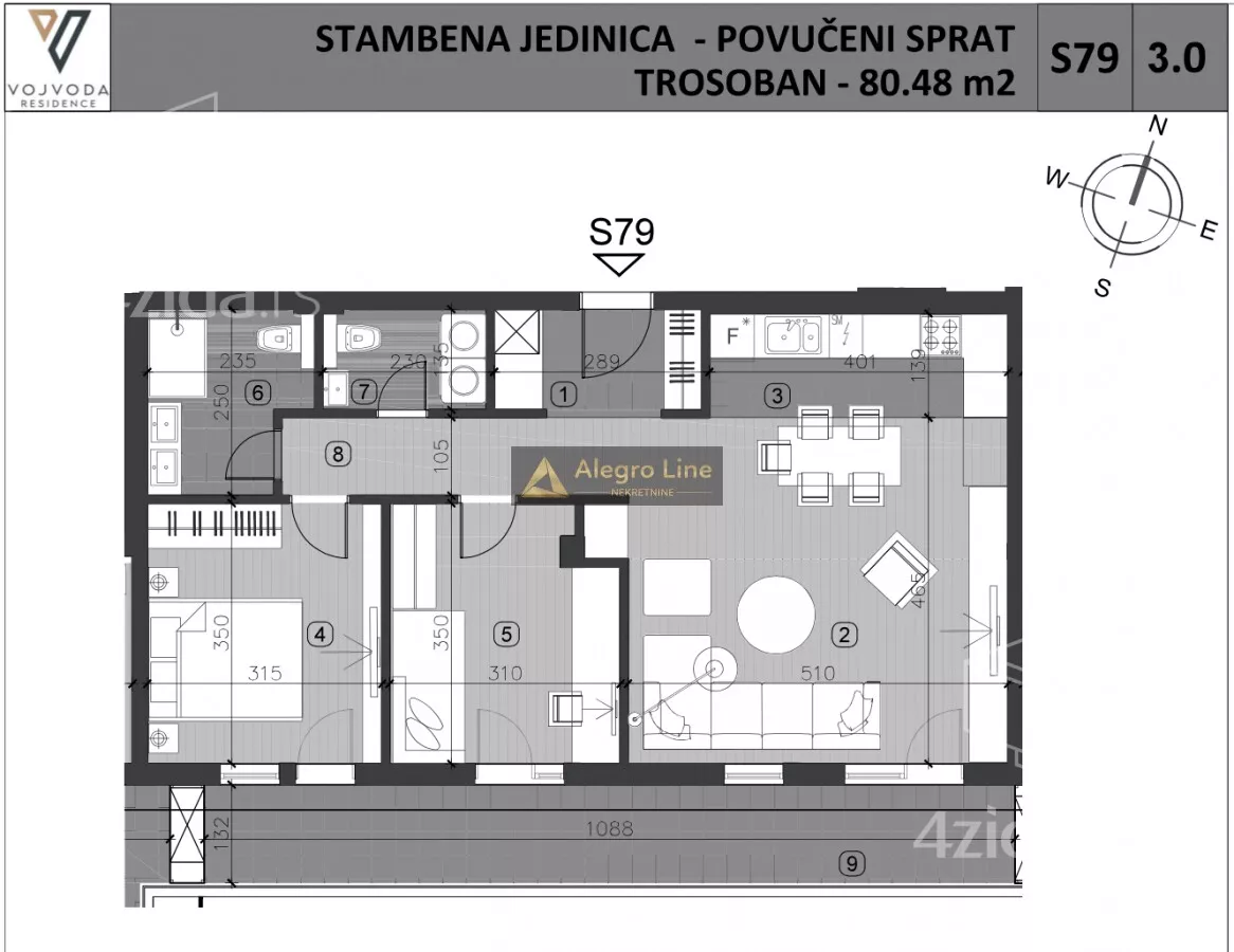 Trosoban stan | 4zida