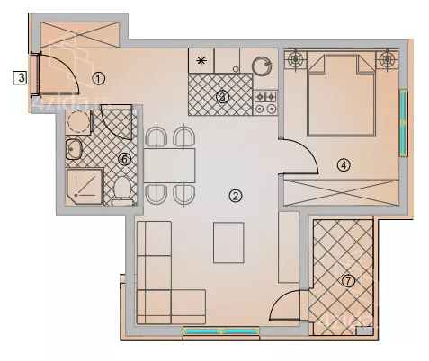 Jednoiposoban stan | 4zida