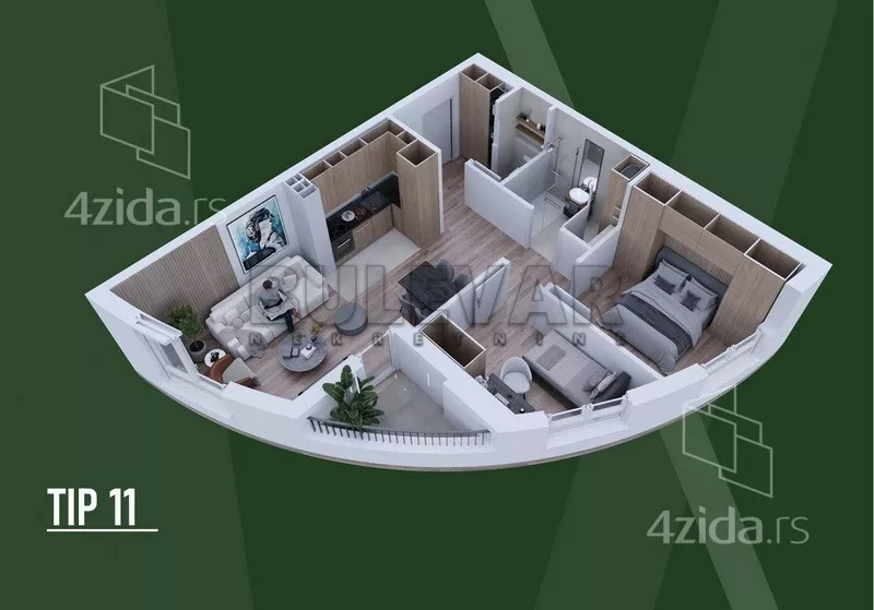 Dvoiposoban stan | 4zida