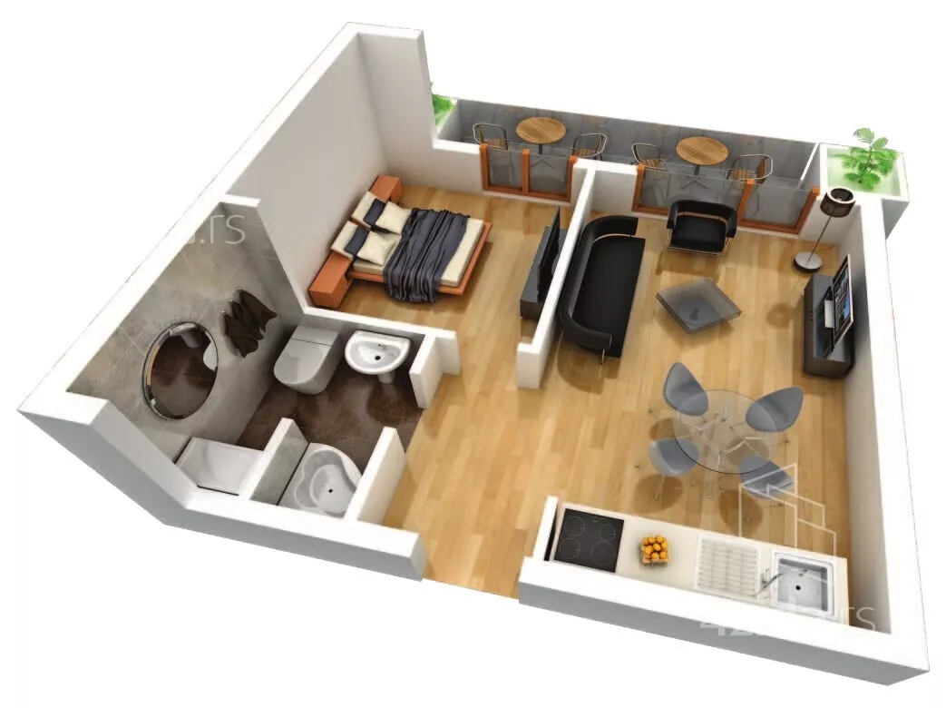 Jednosoban stan | 4zida