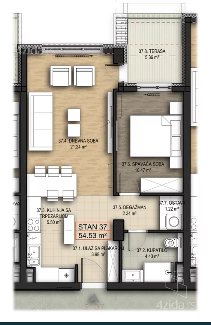 Dvosoban stan | 4zida